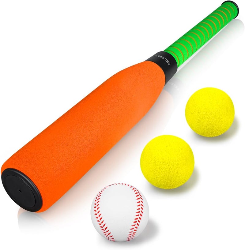 CELEMOON 22" Soft Kids Foam Baseball Bat Toys with Balls Gift for Children Toddlers Boys Girls Age 3-5-8 Outdoor Indoor Sport T Ball Game Playing - Image 1